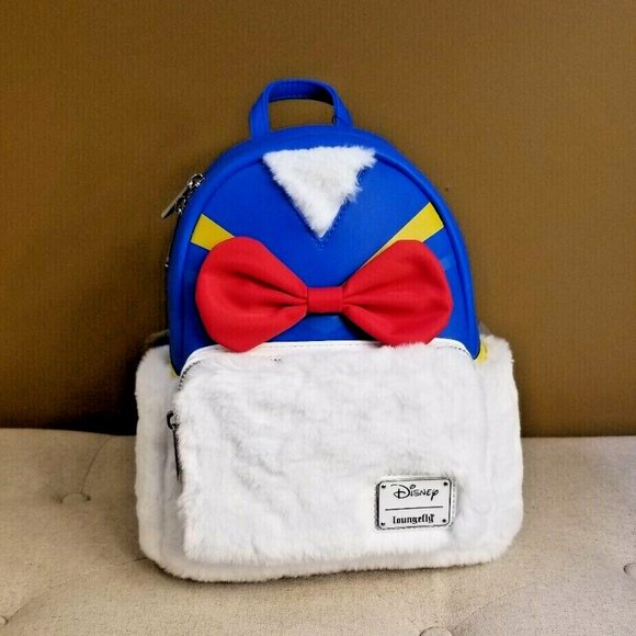 Loungefly Disney Donald Duck Furry Cosplay Mini Backpack NEW